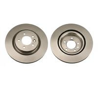 2x Brake disc Vented DF4343S TRW for LAND ROVER DISCOVERY III