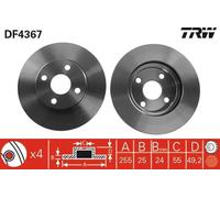 2x Brake Disc for TOYOTA (FAW) TOYOTA GLEAGLE GEELY ENGLON BYD:ALTIS IX Saloon,