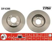 TRW Brake disc MAZDA DF4386 G26Y3325XA,GJ6Y3325X,GJ6Y3325XA Brake rotor,Brake discs,Brake rotors