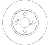 2x Brake disc Vented DF4403 TRW for TOYOTA COROLLA COROLLA Estate COROLLA Saloon