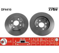 2x Brake disc Vented DF4410 TRW for KIA RIO I Hatchback RIO I Saloon
