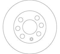 2x Brake disc Vented DF4439 TRW for CHEVROLET DAEWOO