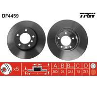 TRW DF4459 Brake Disc for BMW,BMW (BRILLIANCE)