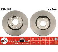 TRW DF4486 Brake disc