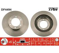 1X Brake disc TRW DF4494 for LEXUS GX (_J12_) 4.7 2001-2009