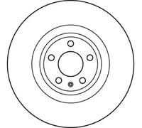 TRW Brake Disc DF4695S Vented for AUDI A6 C6, A6 Avant, A6 Allroad - 2x