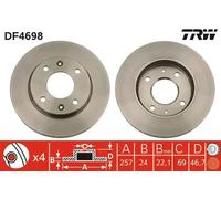 TRW DF4698 Brake disc