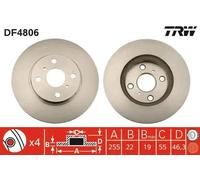 TRW DF4806 Brake disc