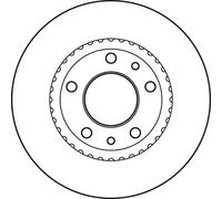 TRW Brake Disc DF4836S Vented for KIA Sedona I / Sedona Mk II – 2 pcs