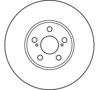 2x Brake disc Vented DF4871 TRW for TOYOTA AVENSIS Liftback AVENSIS