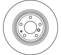 2x Brake disc Vented DF4891 TRW for BMW ALPINA