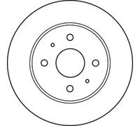 TRW Brake Disc DF4905 Vented, 2x for Daihatsu Subaru YRV Boon Copen Sirion Mira VII
