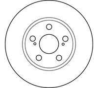 2x Brake disc Vented DF4906 TRW for TOYOTA PRIUS Liftback