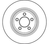 2x Brake disc Vented DF4907S TRW for CHRYSLER 300C 300C Touring