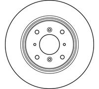 2x Brake disc Vented DF4908 TRW for HONDA CIVIC VI Fastback CIVIC Mk V Aerodeck