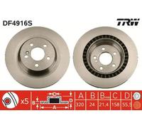 2x Brake disc Vented DF4916S TRW for MERCEDES-BENZ S-CLASS S-CLASS Coupe SL