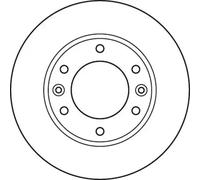 2x Brake disc Vented DF4924S TRW for KIA SEDONA Mk II