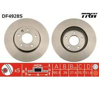 TRW DF4928S Brake disc