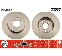 TRW DF4947 Brake disc