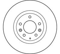 2x Brake disc Vented DF4968S TRW for MAZDA RX-8
