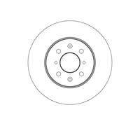 2x Brake disc Vented DF6036 TRW for HONDA JAZZ V