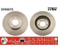 TRW DF6067S Brake disc
