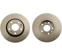 2x Brake disc Vented DF6072 TRW for RENAULT DACIA