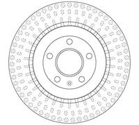 2x Brake disc Vented DF6175S TRW for AUDI PORSCHE VW