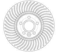 2x Brake disc Vented DF6185S TRW for VOLVO FORD
