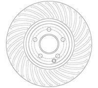 2x Brake disc Vented DF6195S TRW for MERCEDES-BENZ SLK C-CLASS E-CLASS SLC