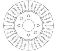 2x Brake disc Vented DF6198 TRW for KIA HYUNDAI