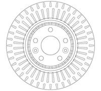 TRW Front Brake Disc DF6208S Vented - for Renault Laguna III, Scenic IV, Grand IV, Talisman