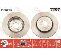 TRW DF6225 Brake disc