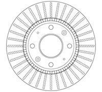 2x Brake disc Vented DF6229 TRW for KIA CERATO I Saloon CERATO I Hatchback