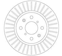 2x Brake disc Vented DF6232 TRW for SUZUKI SWIFT III