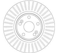 2x Brake disc Vented DF6233S TRW for RENAULT SCÉNIC I MPV