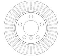 2x Brake disc Vented DF6255 TRW for BMW 1 Sports Hatch 2 Coupe 2 Convertible