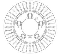 2x Brake disc Vented DF6338 TRW for PORSCHE BOXSTER