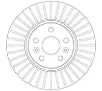 2x Brake disc Vented DF6449 TRW for RENAULT SCÉNIC II GRAND SCÉNIC II