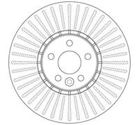 TRW Brake Disc DF6472S - Vented for Volvo XC60 I SUV (31277342, 31410568)