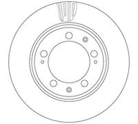 2x Brake disc Vented DF6484S TRW for PORSCHE 911 Convertible 911 911 Targa