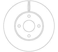 2x Brake disc Vented DF6520 TRW for FORD FIESTA V