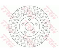 2x Brake disc Vented DF6522 TRW for FIAT 500L