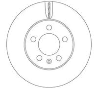 2x Brake disc Vented DF6584 TRW for SEAT VW AUDI SKODA