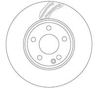 2x Brake disc Vented DF6591 TRW for MERCEDES-BENZ B-CLASS Sports Tourer A-CLASS
