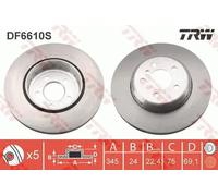 Brake Disc TRW DF6610S