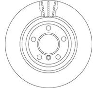 TRW Brake Disc DF6617S Vented for BMW 5 (F10) 2010-2016