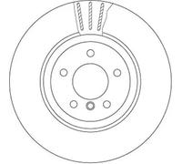 2x Brake disc Vented DF6624S TRW for BMW 5 5 Touring 6 6 Convertible