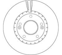 2x Brake disc Vented DF6628 TRW for HYUNDAI KIA