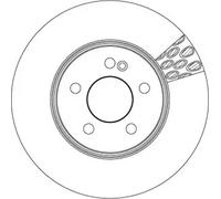 2x Brake disc Vented DF6641S TRW for MERCEDES-BENZ C-CLASS C-CLASS T-Model